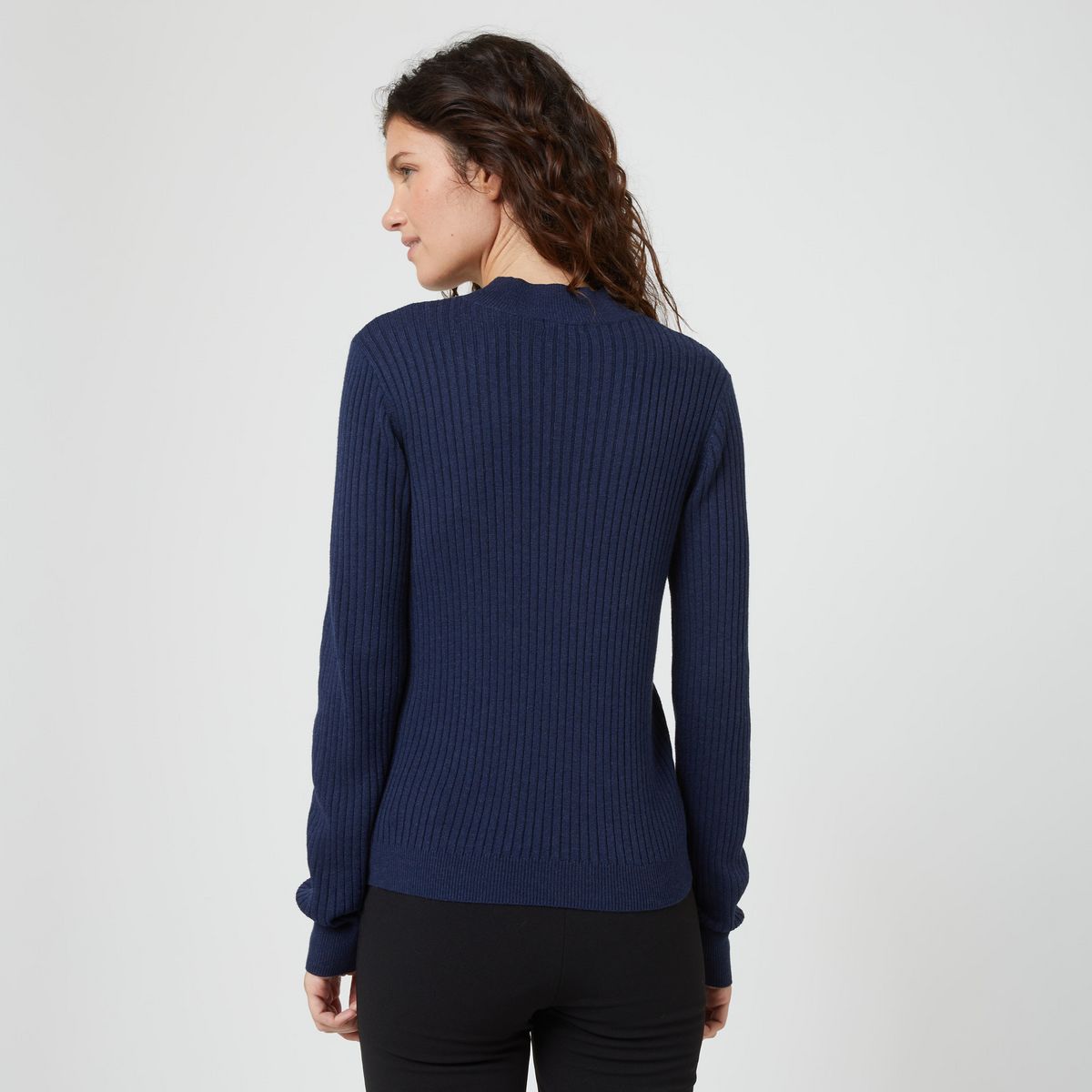 INEXTENSO Pull bleu marine femme