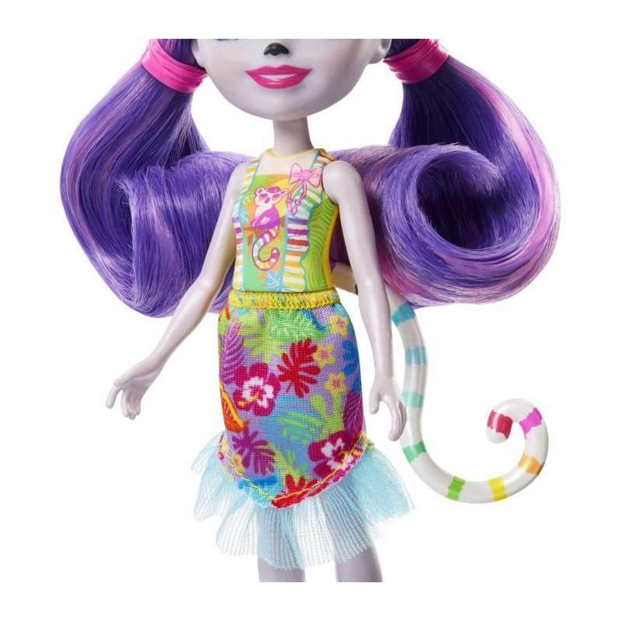 Voir la diapositive 5 : ENCHANTIMALS Poupée Enchantimals Famille Lorinda Lémur colorée