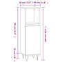Voir la diapositive 6 : VIDAXL Armoire de salle de bain blanc brillant 30x30x100 cm