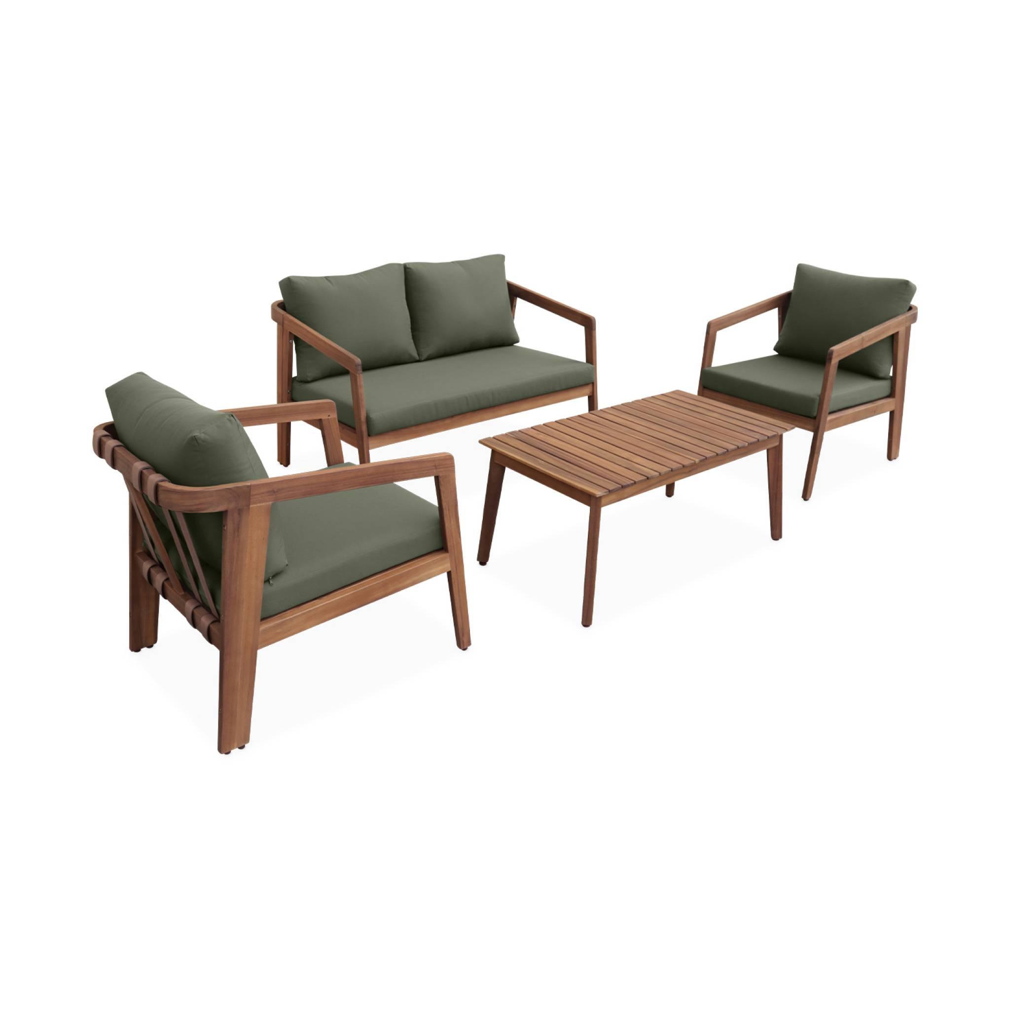 Voir la diapositive 1 : SWEEEK Salon de jardin 4 places bois d'acacia