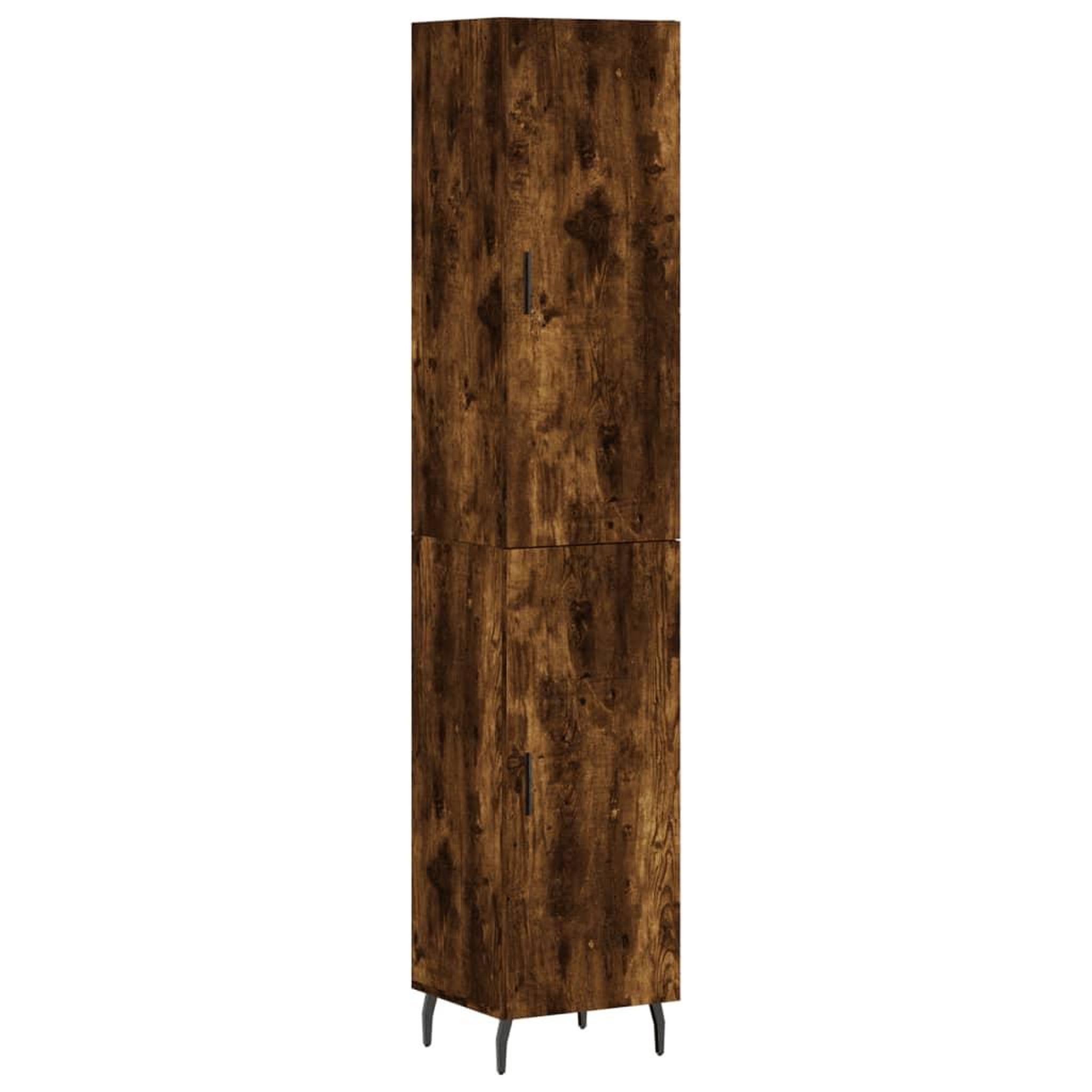 Voir la diapositive 2 : VIDAXL Buffet haut Chene fume 34,5x34x180 cm Bois d'ingenierie