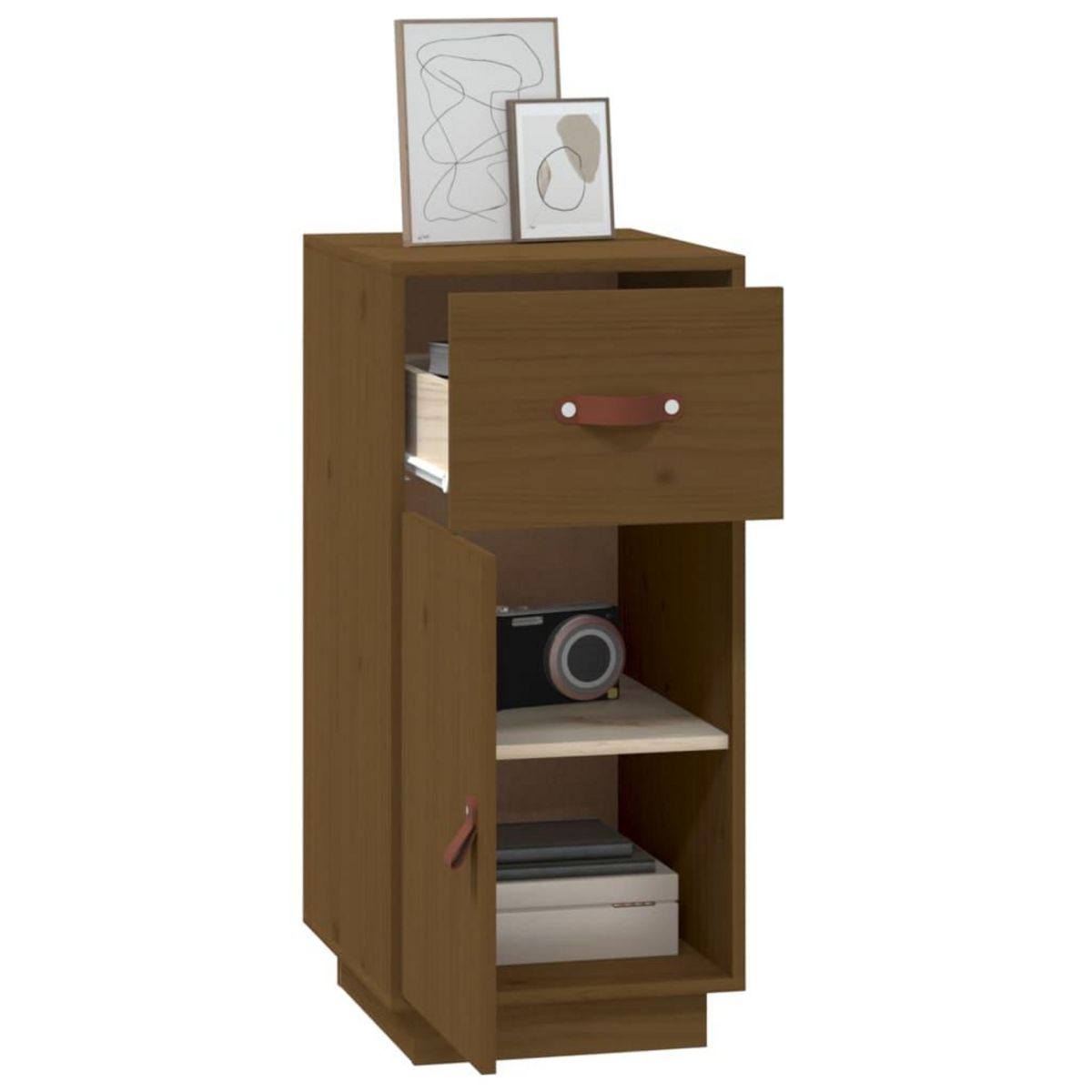 VIDAXL Buffet Marron miel 34x40x75 cm Bois massif de pin