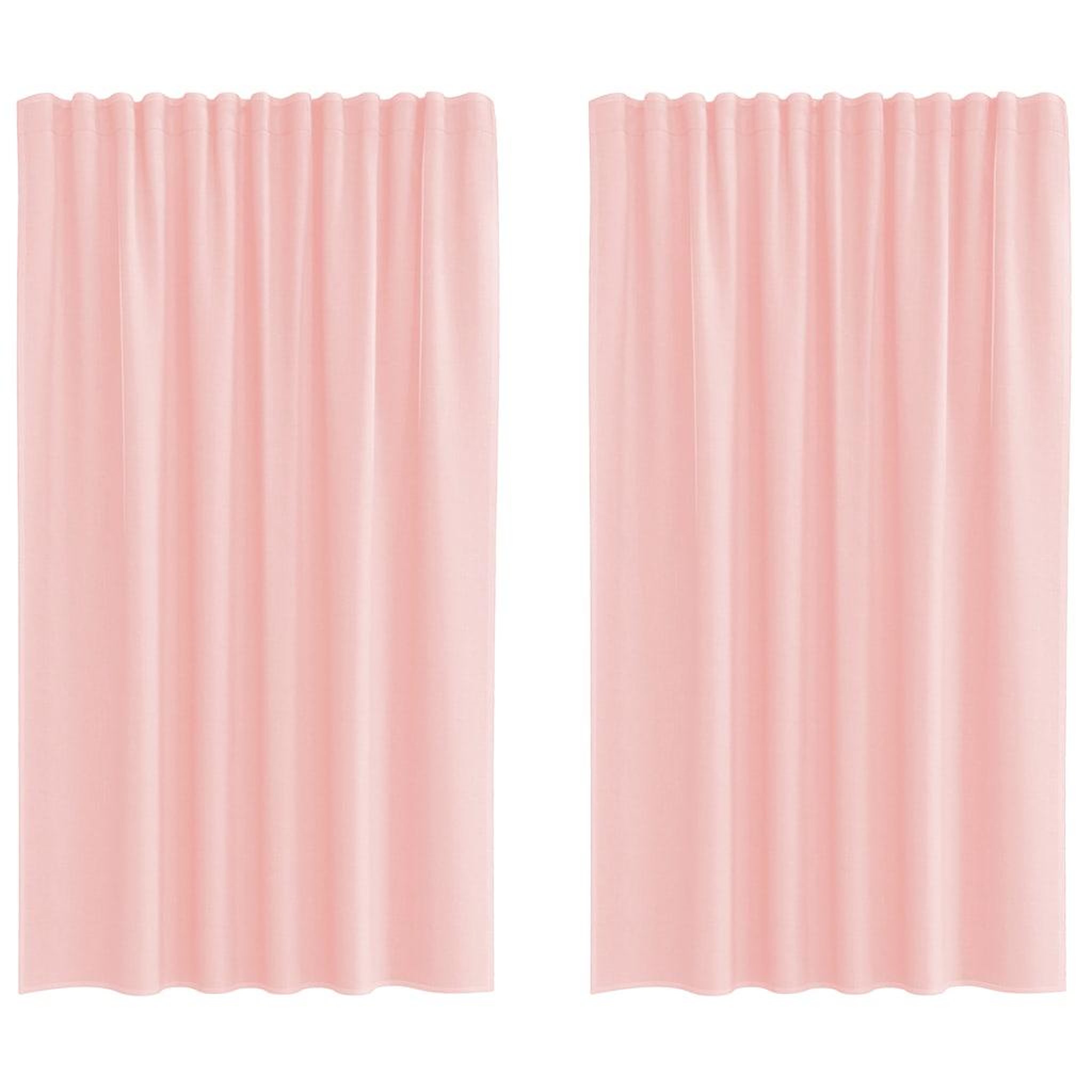 Voir la diapositive 2 : VIDAXL Rideaux en voile avec boucles 2 pcs rose 140x175 cm