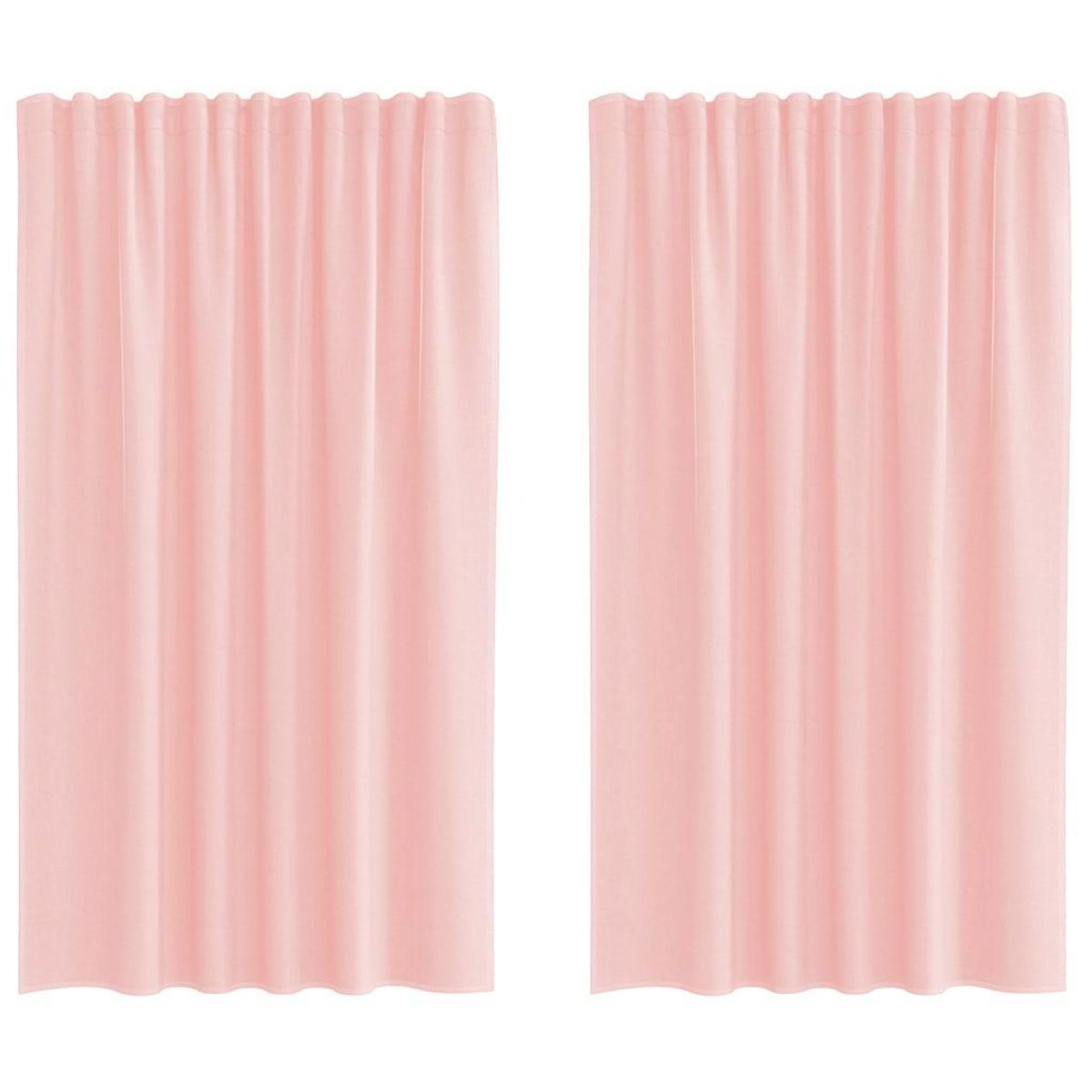 VIDAXL Rideaux en voile avec boucles 2 pcs rose 140x175 cm