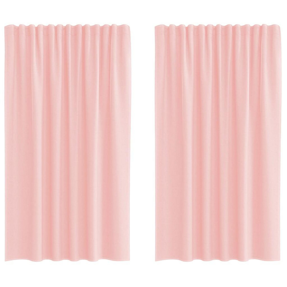 VIDAXL Rideaux en voile avec boucles 2 pcs rose 140x175 cm
