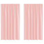 Voir la diapositive 2 : VIDAXL Rideaux en voile avec boucles 2 pcs rose 140x175 cm