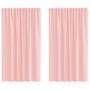 Voir la diapositive 2 : VIDAXL Rideaux en voile avec boucles 2 pcs rose 140x175 cm
