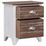 Voir la diapositive 4 : VIDAXL Table de chevet 2 pcs avec 2 tiroirs Marron et blanc