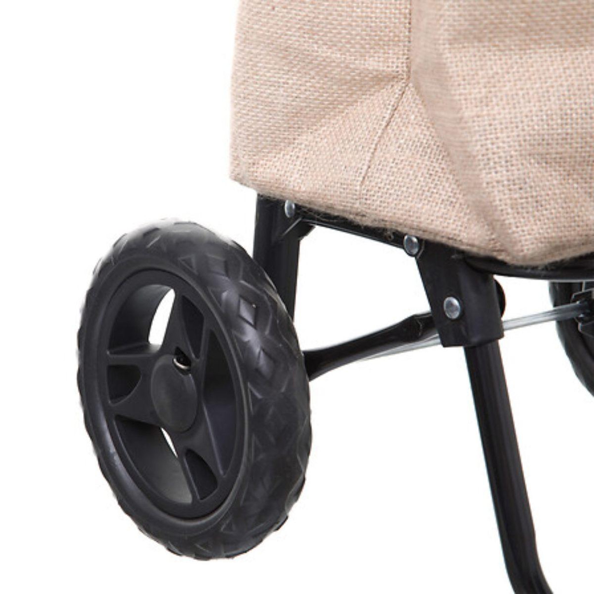Voir la diapositive 4 : FIVE Chariot de marché  jute  33l beige