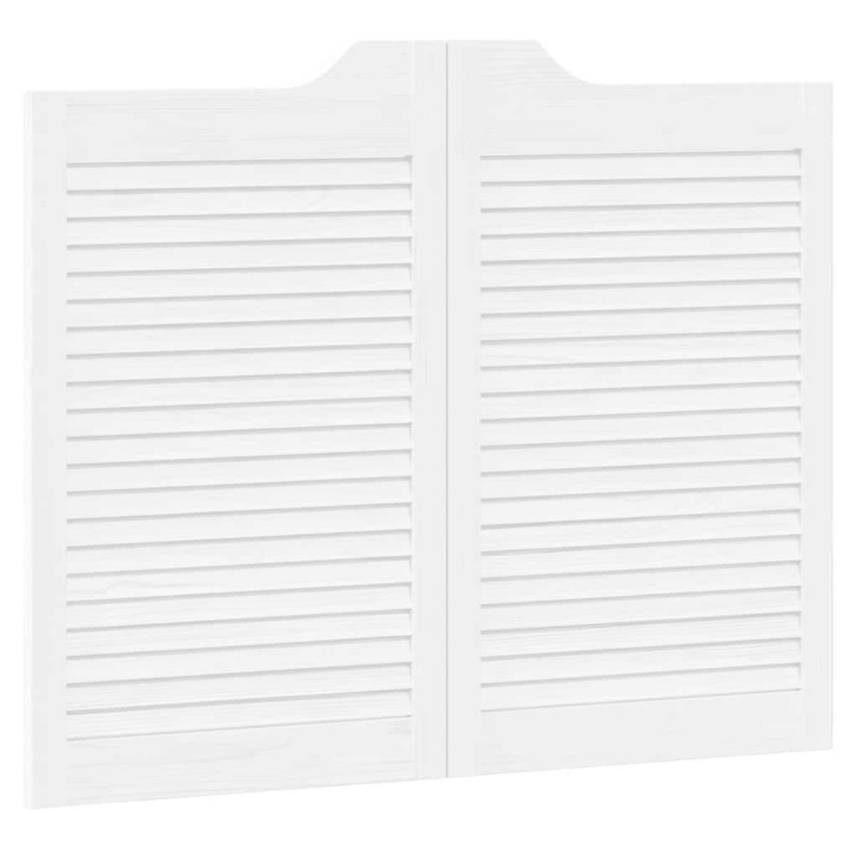 VIDAXL Portes battantes a persiennes 1 paire blanc 80x100 cm