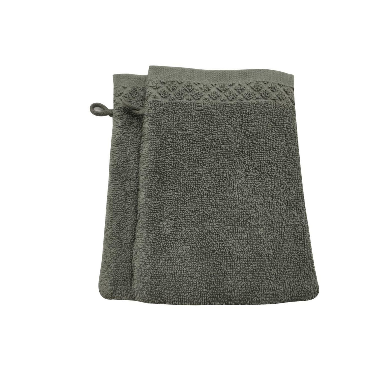 ACTUEL Lot de 2 gants de toilette uni en coton 600g