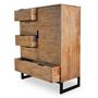 Voir la diapositive 2 : Paris Prix Buffet 4 Tiroirs & 1 Porte  Bolta  112cm Naturel