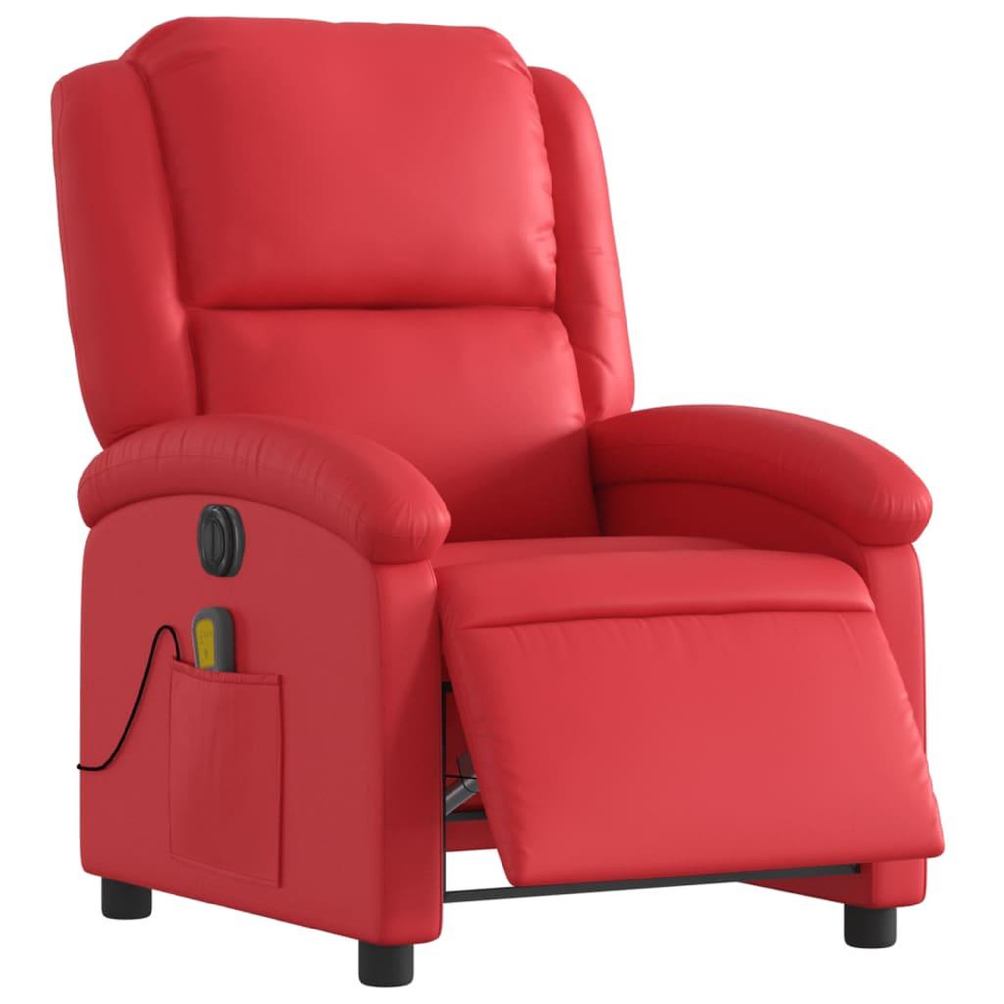 Voir la diapositive 3 : VIDAXL Fauteuil de massage inclinable electrique rouge similicuir