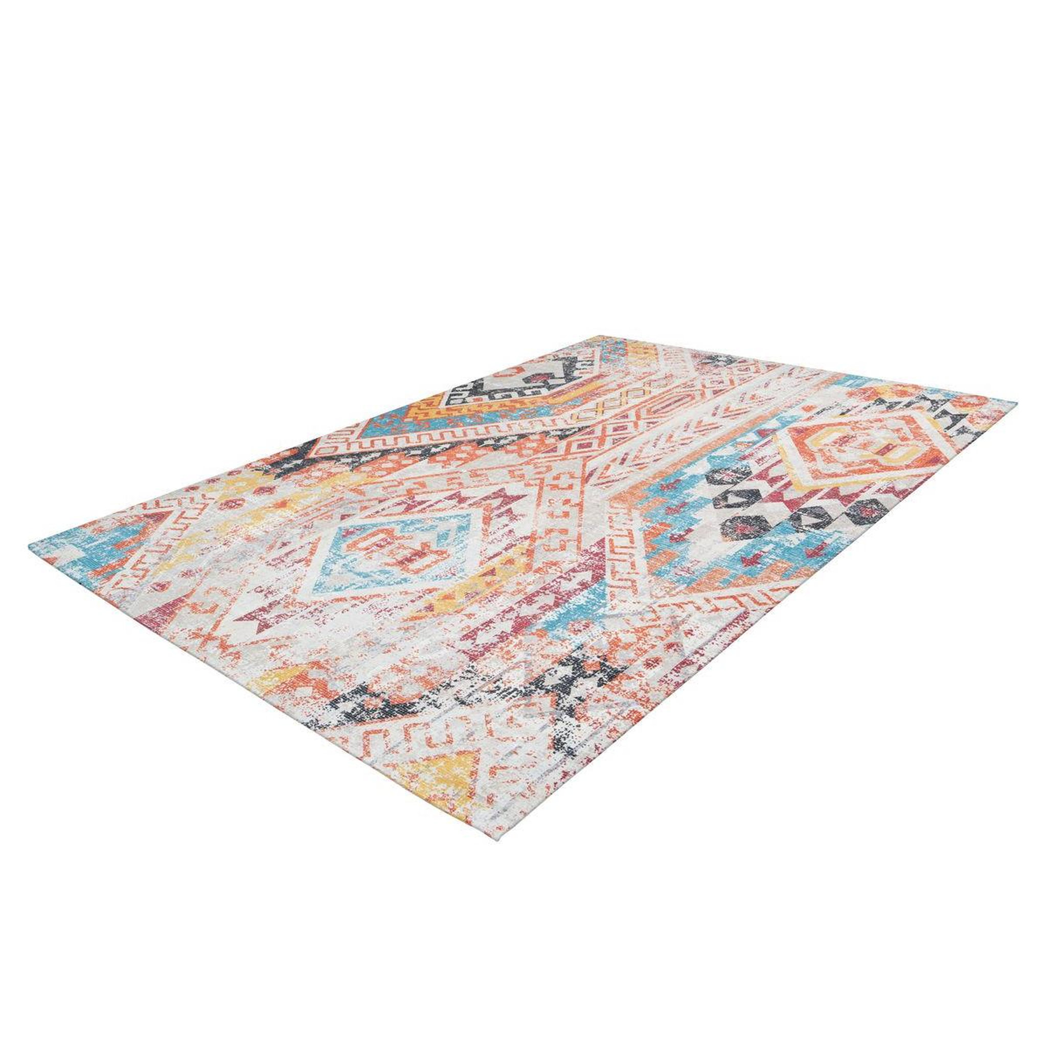 Voir la diapositive 4 : Paris Prix Tapis Ethnique à Poils Courts  Indiana II  Orange