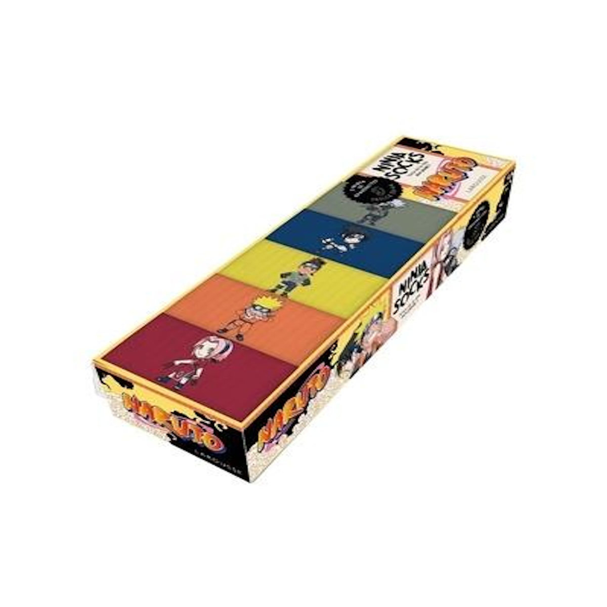 NARUTO - NINJA SOCKS ! AVEC 5 PAIRES DE CHAUSSETTES BRODEES A L'EFFIGIE DE NARUTO ET DE SON EQUIPE (TAILLE 38-44) ET UN LIVRET, Kishimoto Masashi