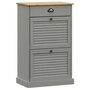 Voir la diapositive 2 : VIDAXL Armoire à chaussures VIGO 60x35x96 cm gris bois massif de pin