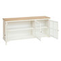 Voir la diapositive 2 : ATMOSPHERA Buffet 3 Portes en Bois  Olbia  180cm Blanc