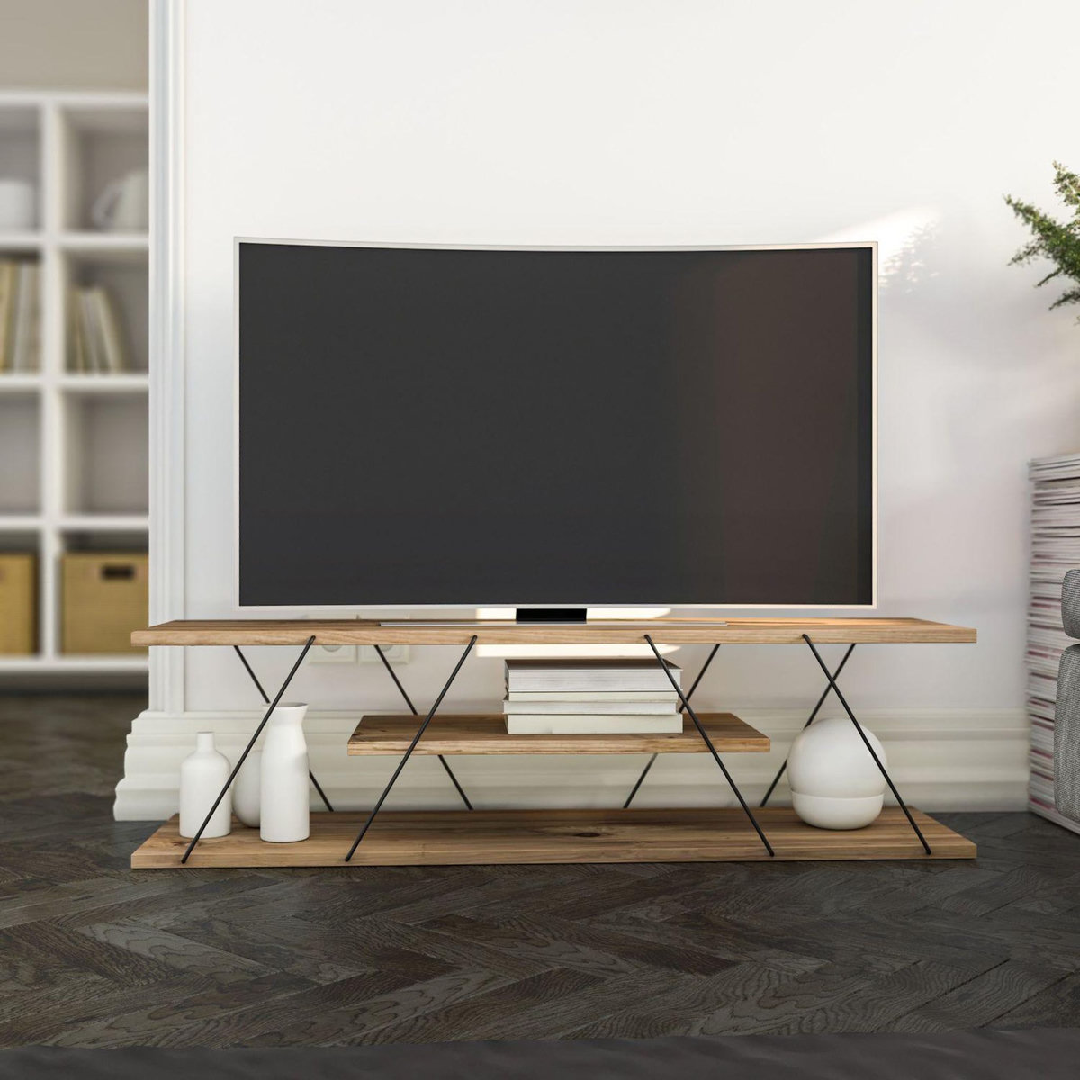TOILINUX Meuble TV Canaz