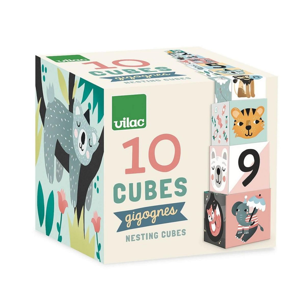 Vilac Cubes gigognes Les animaux, Michelle Carlslund