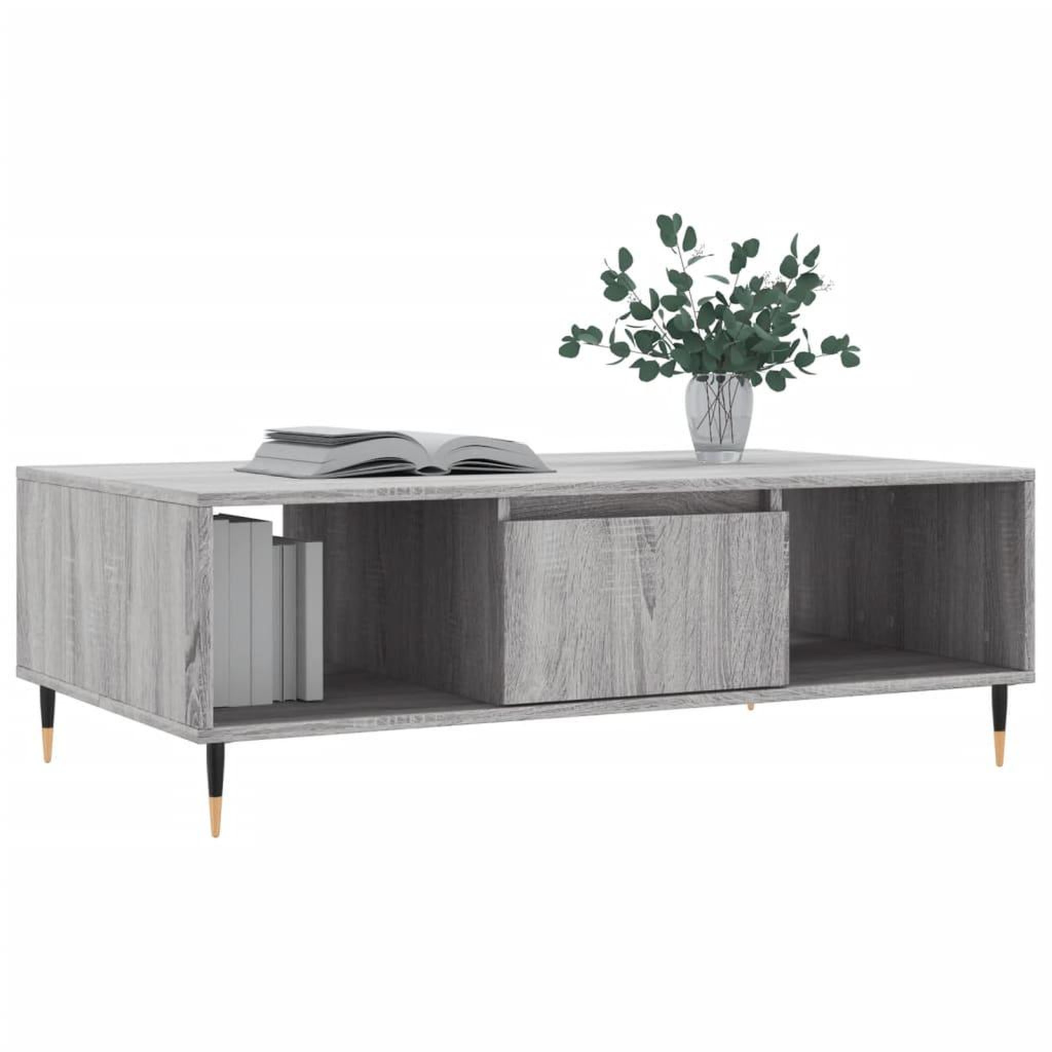 Voir la diapositive 3 : VIDAXL Table basse sonoma gris 104x60x35 cm bois d'ingenierie
