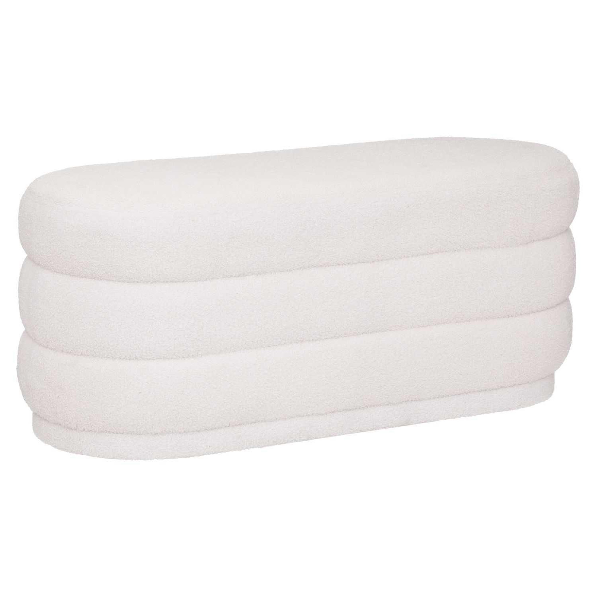 ATMOSPHERA Banc 2 places en bouclette - blanc
