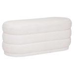 ATMOSPHERA Banc 2 places en bouclette - Blanc