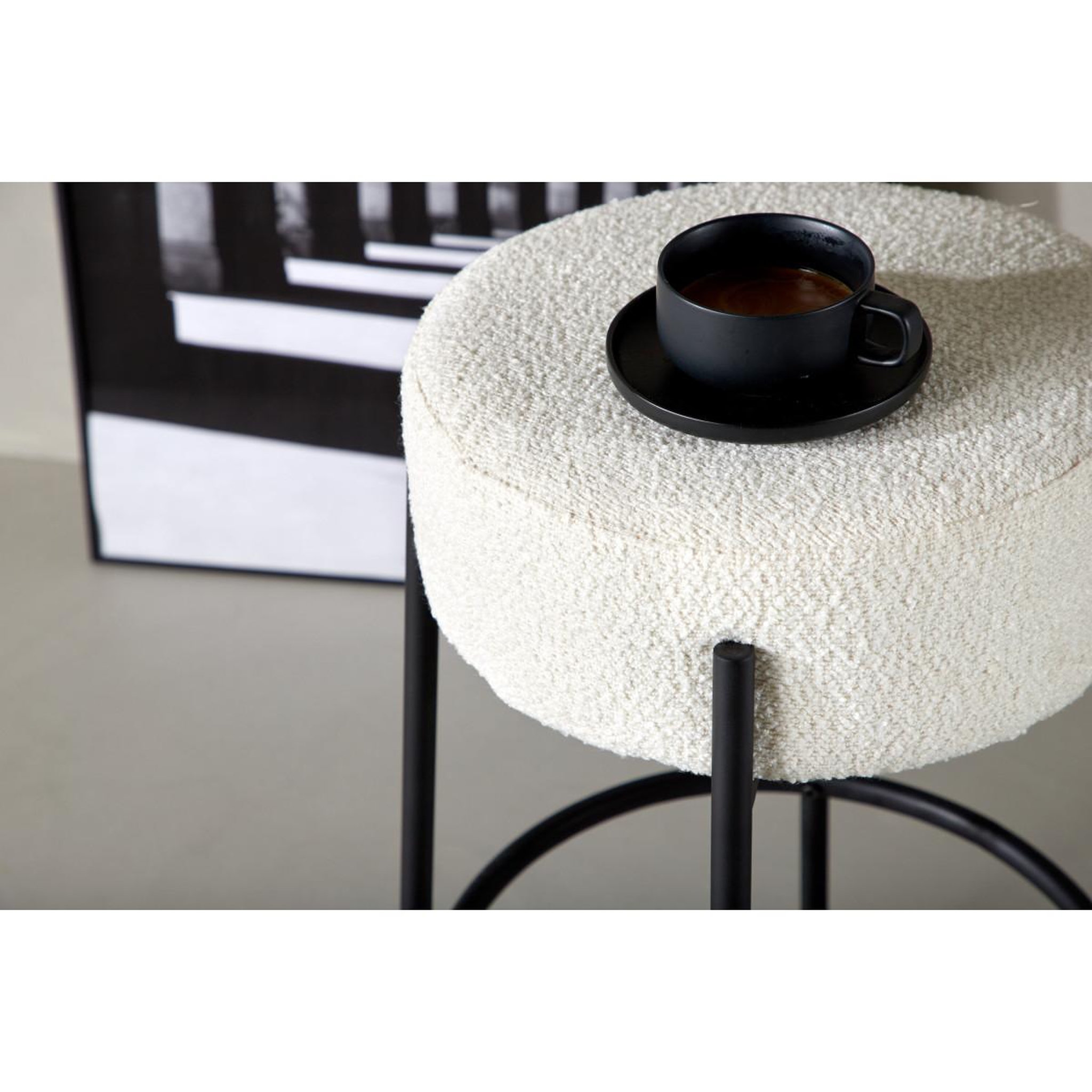 Voir la diapositive 6 : Paris Prix Tabouret de bar bouclette  tucson  70cm blanc