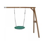 Axi House AXI Portique mural en bois  Marron avec balancoire siege nid rond