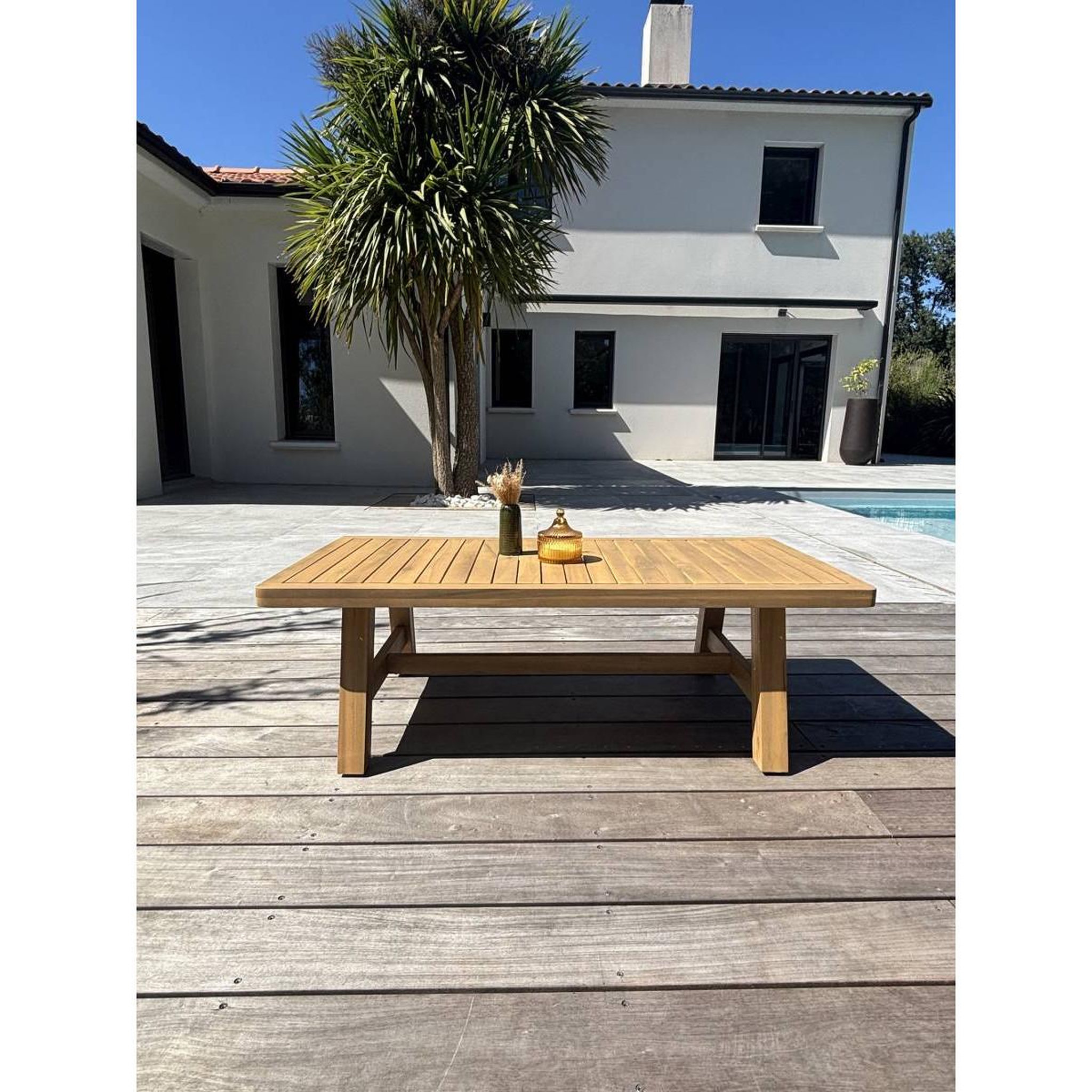 Voir la diapositive 6 : DCB GARDEN Salon de Jardin 7 Places  Serena  203cm Naturel