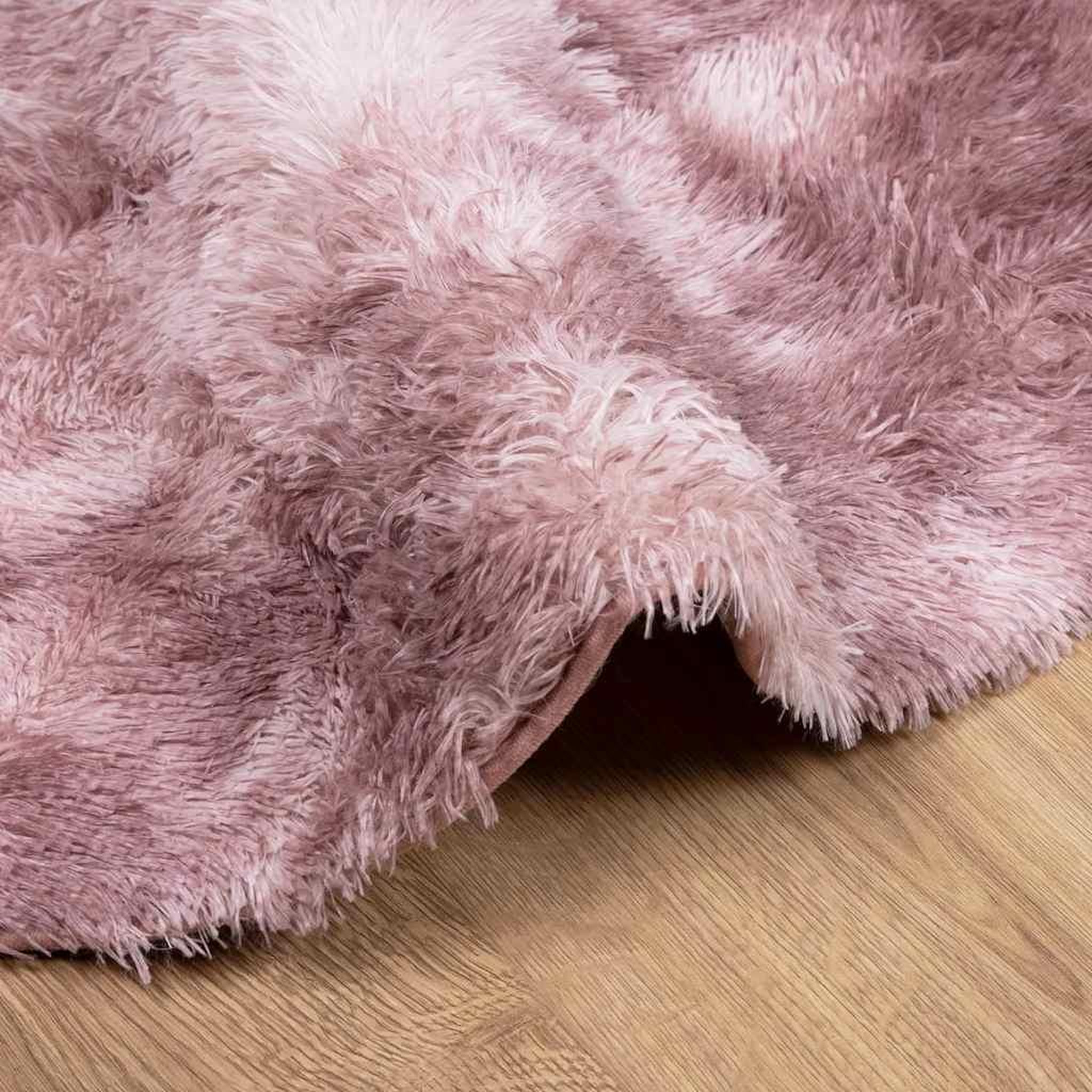 Voir la diapositive 5 : VIDAXL Tapis Shaggy a poils longs NAVARRA rose poudre 100x100 cm