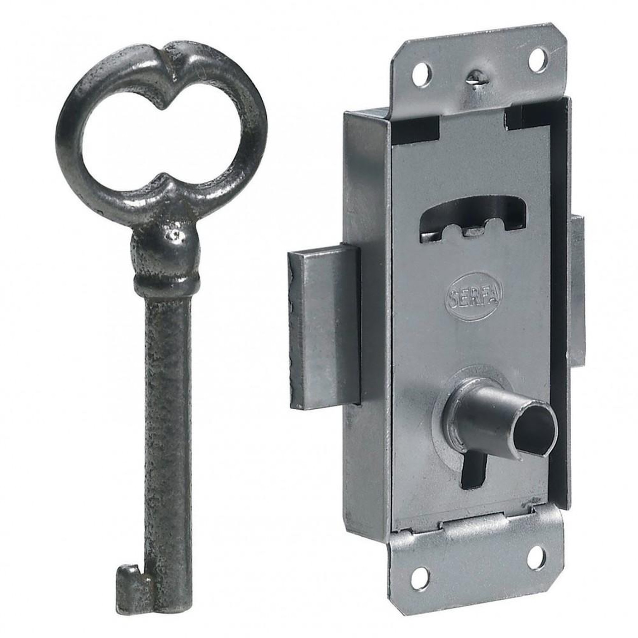 CENTRALE BRICO Serrure de meuble fer en applique HETTICH 15 mm réversible