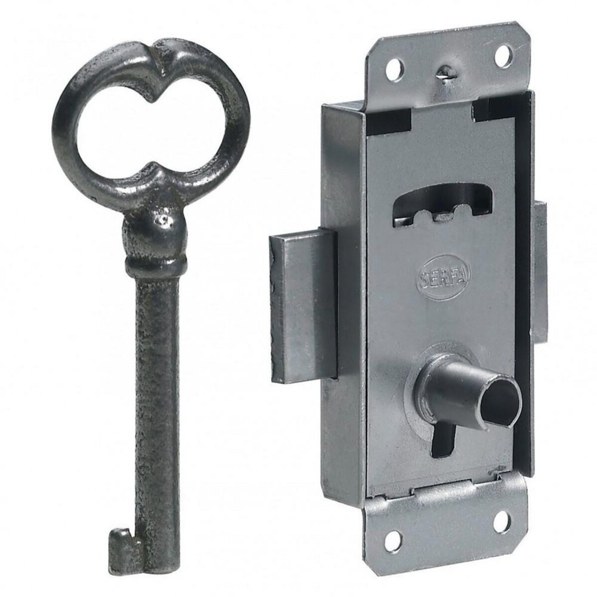 CENTRALE BRICO Serrure de meuble fer en applique HETTICH 15 mm réversible