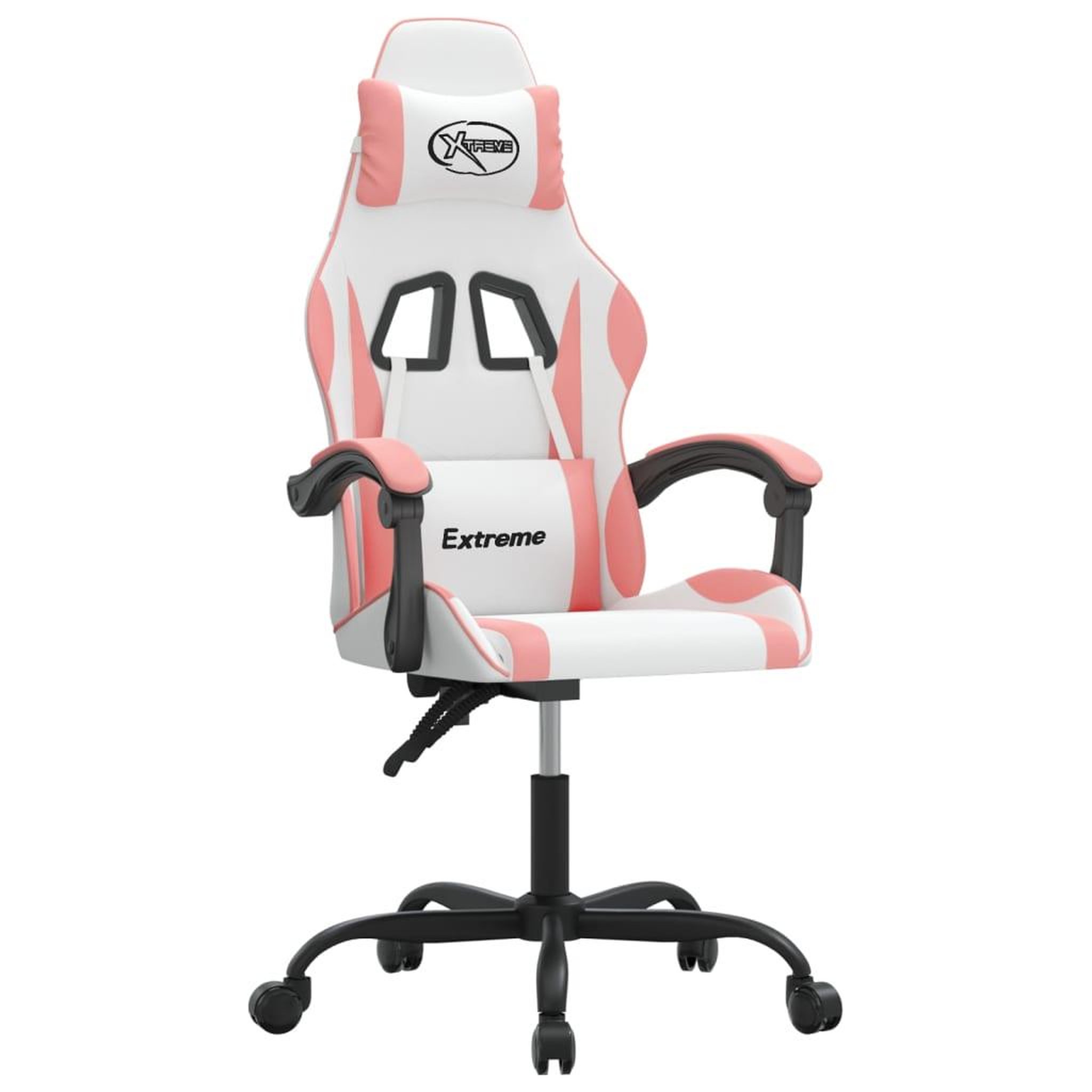 Voir la diapositive 2 : VIDAXL Chaise de jeu Blanc et rose Similicuir