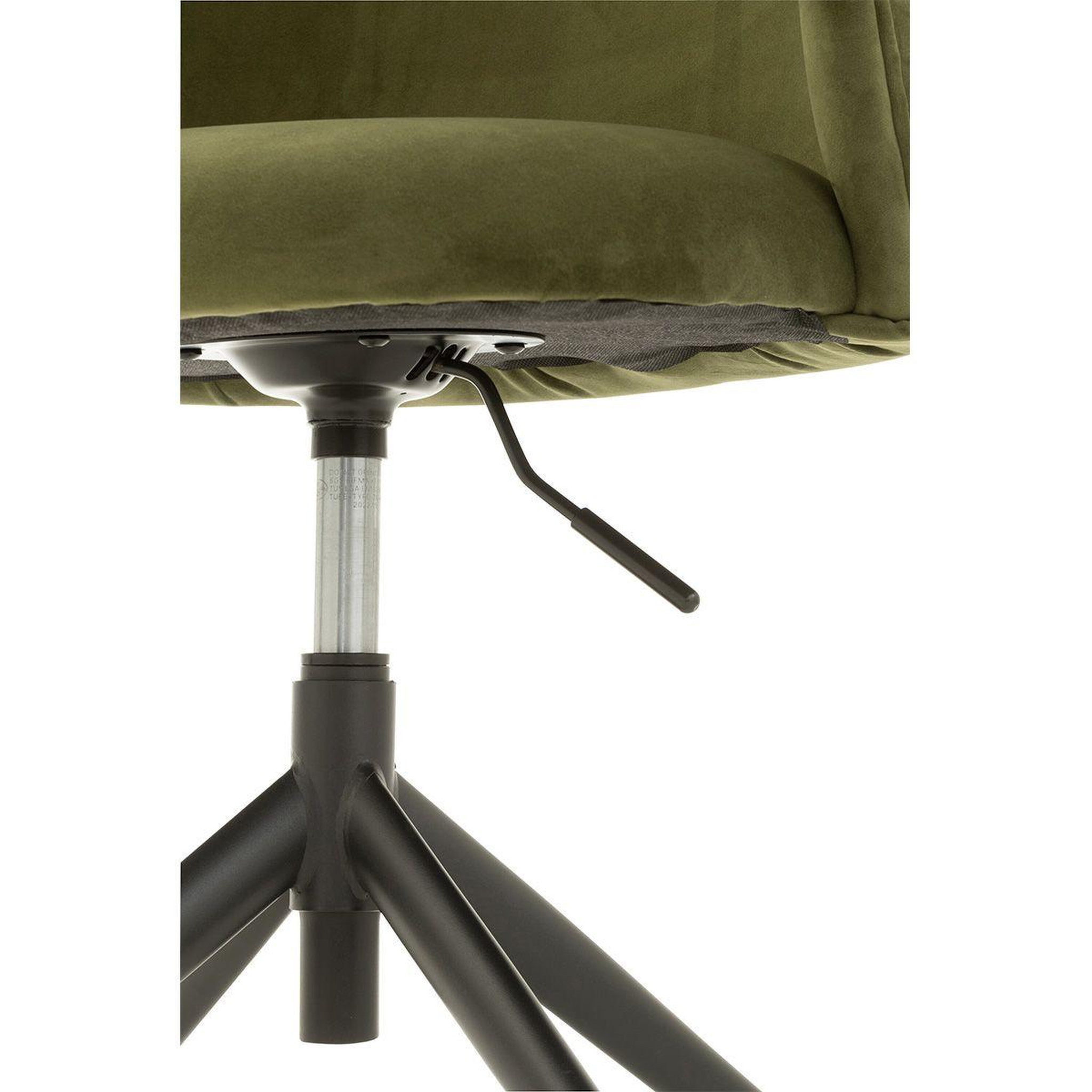 Voir la diapositive 5 : J-LINE Chaise pivotante en velours  gena  78-83cm vert foncé
