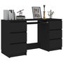 Voir la diapositive 3 : VIDAXL Bureau noir 140x50x77 cm Bois d'ingenierie