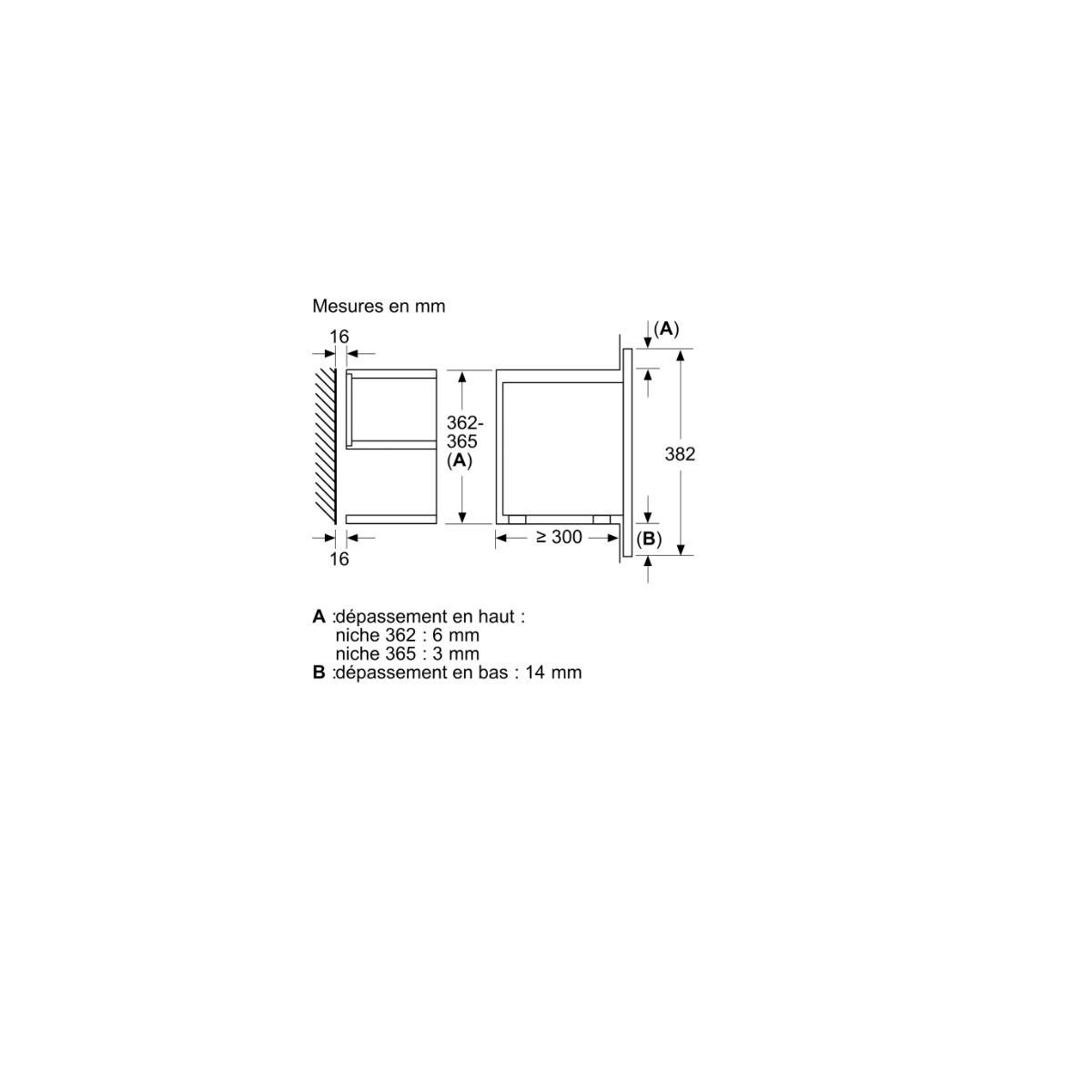 BOSCH Micro-ondes solo encastrable 21l 900w blanc - BFL7221W1