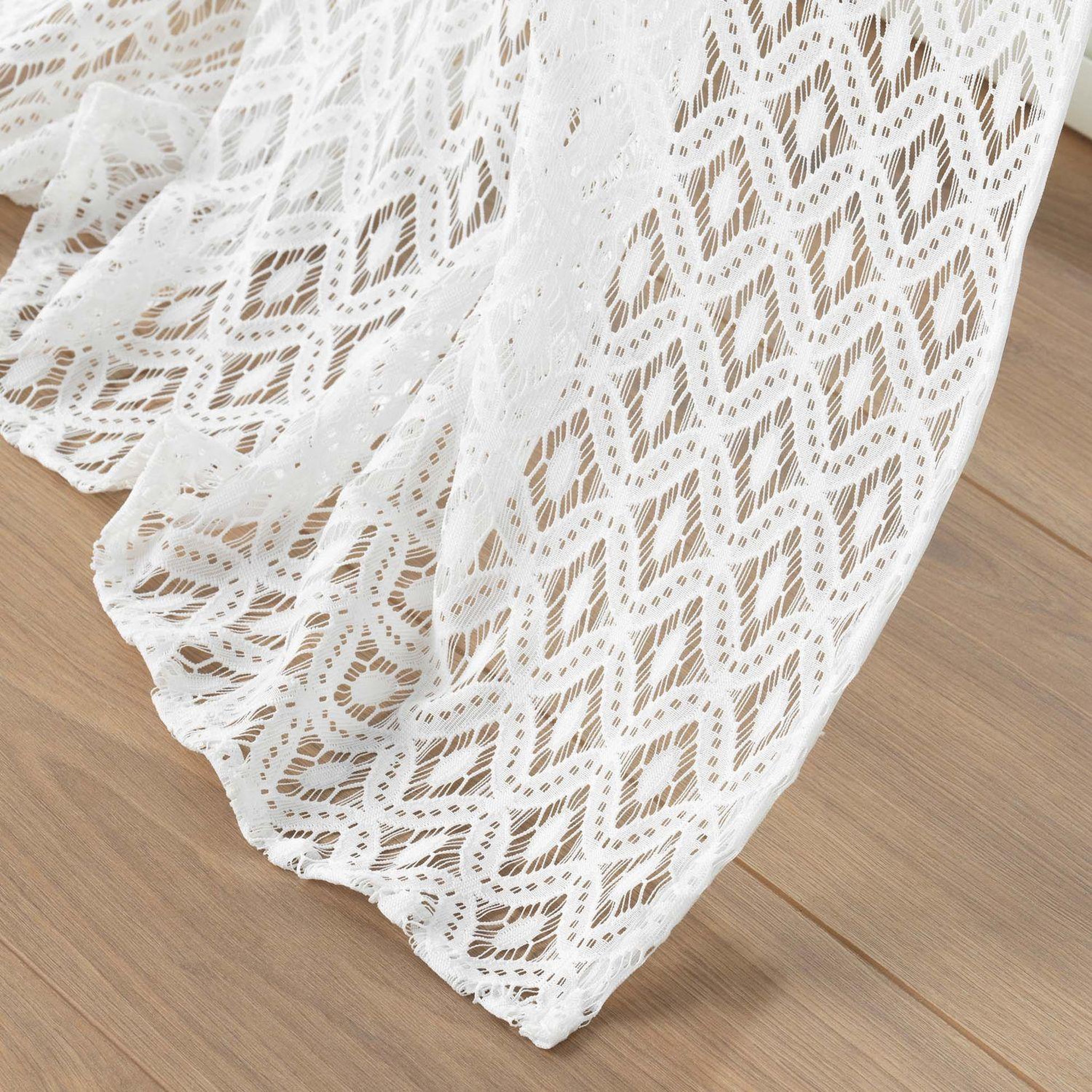 Voir la diapositive 6 : Douceur d'Intérieur Voilage maille adèle - 140 x 240 cm - blanc