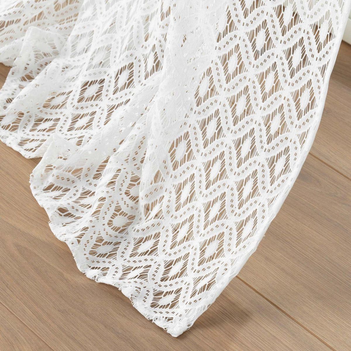 Douceur d'Intérieur Voilage maille Adèle - 140 x 240 cm - Blanc