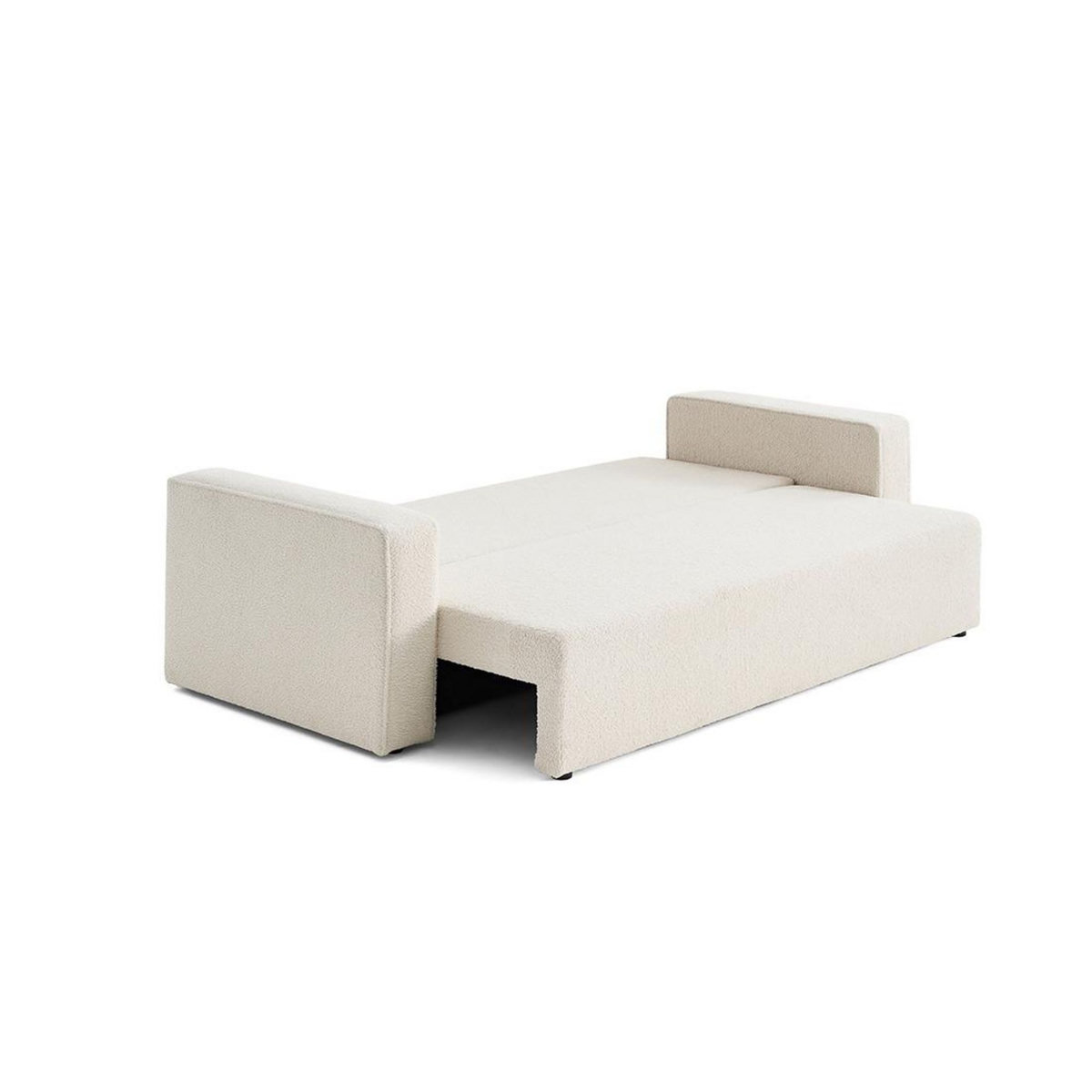 BEST MOBILIER Topaze - canapé 3 places - convertible avec coffre - en tissu bouclette