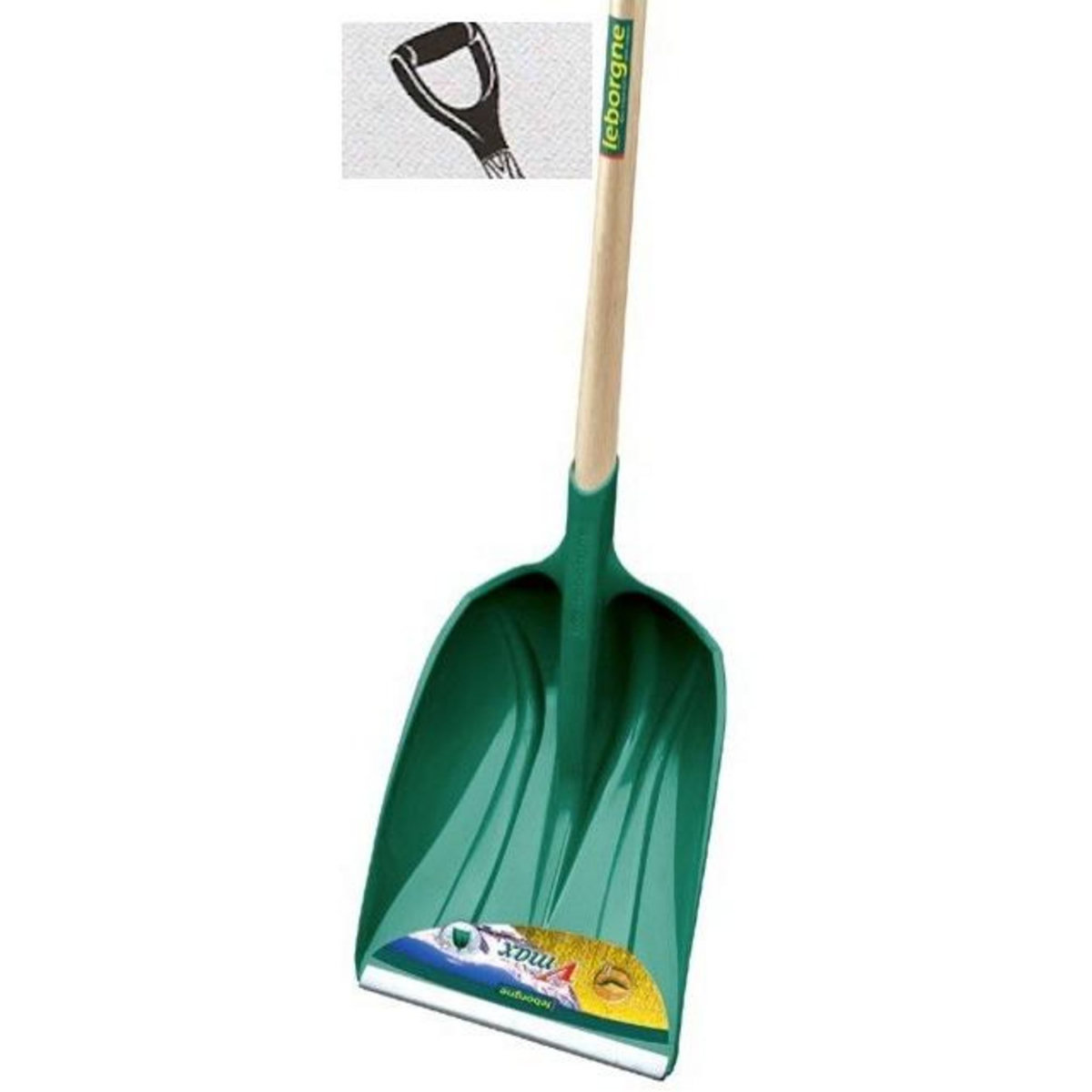 Leborgne Pelle Vmax avec réglette aluminium - manche bois certifié PEFC - poignée