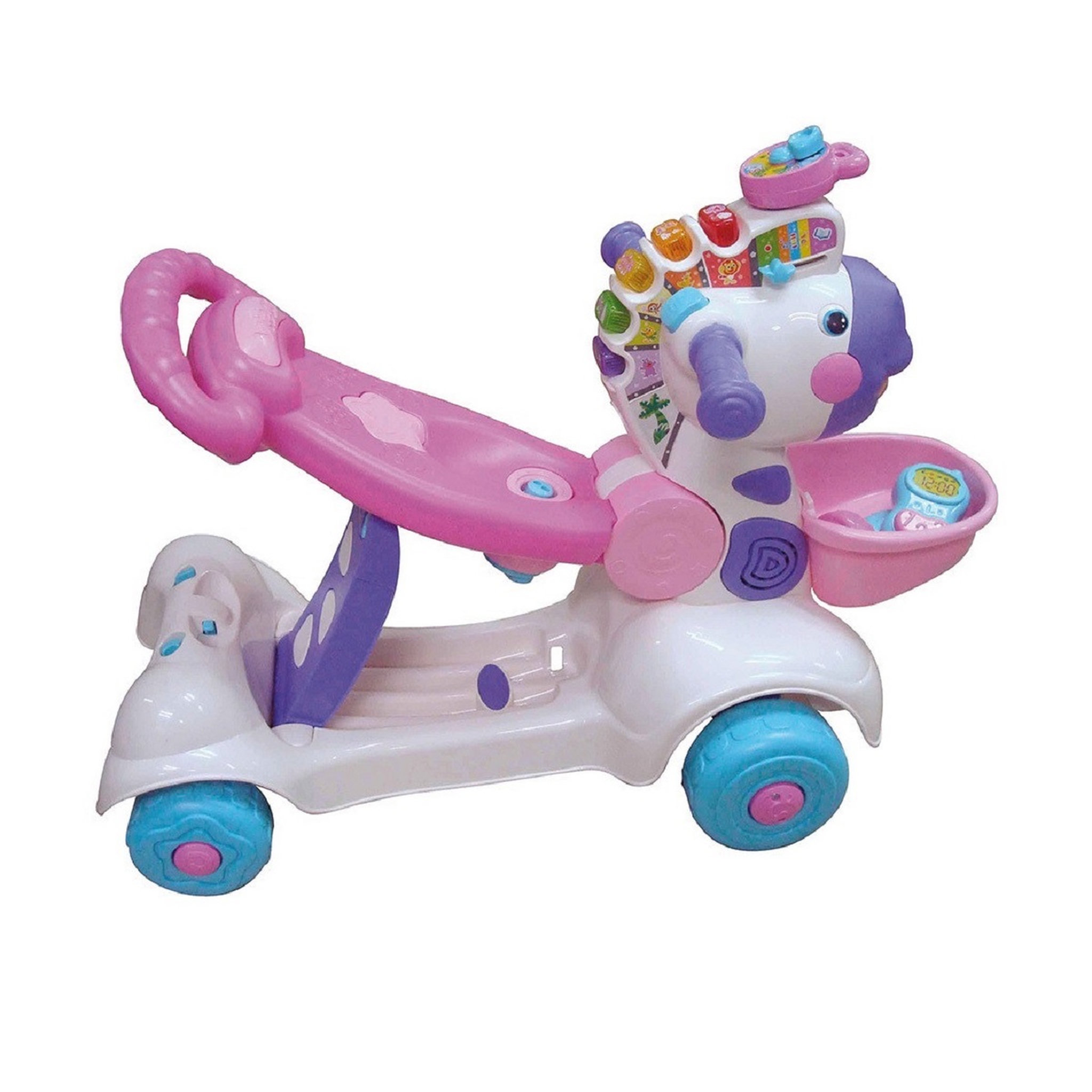 Voir la diapositive 2 : VTECH Trottino Mon zèbre rigolo rose