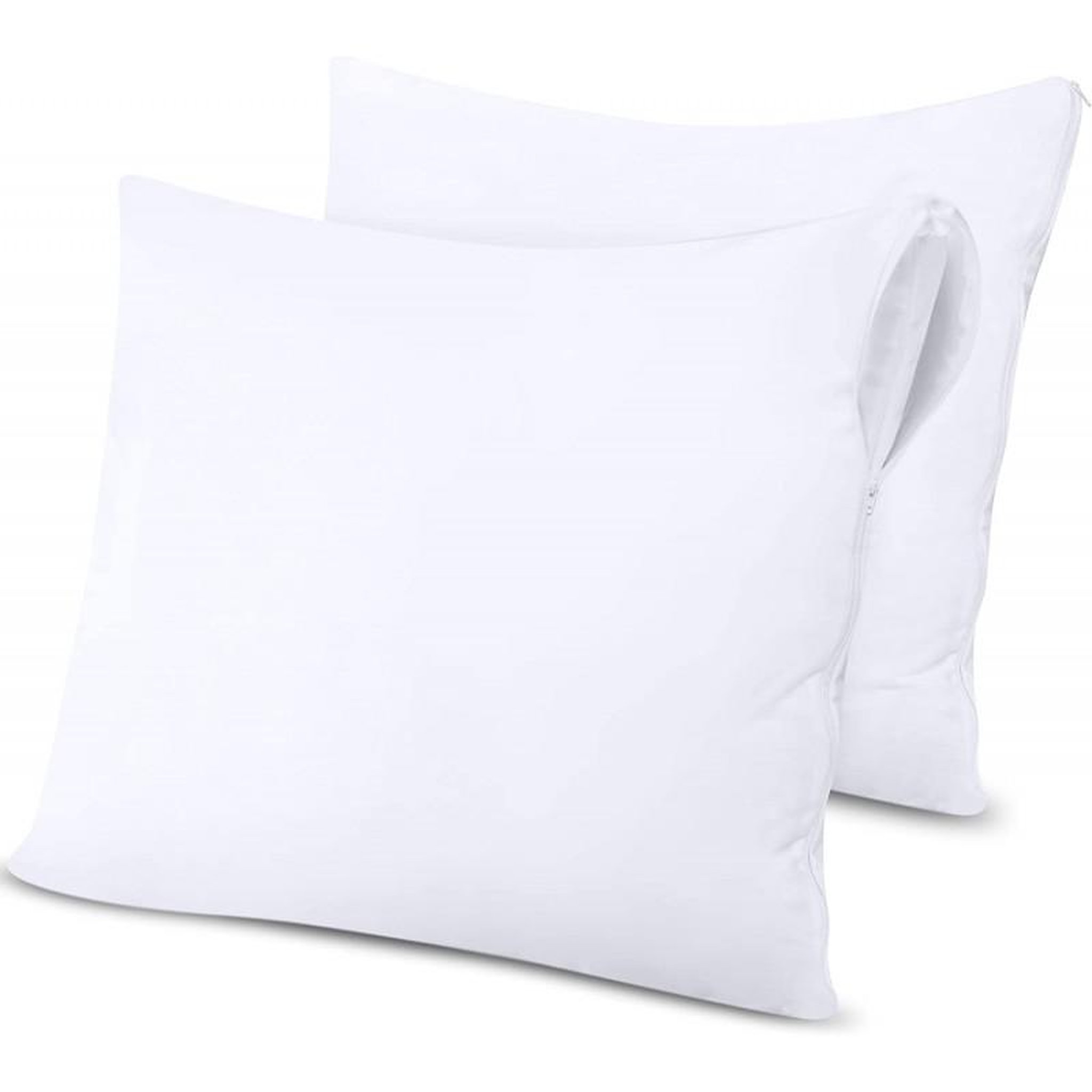 Voir la diapositive 2 : UNIVERS DECOR Lot de 2 protège oreiller éponge imperméable absorbant 63 x 63 cm