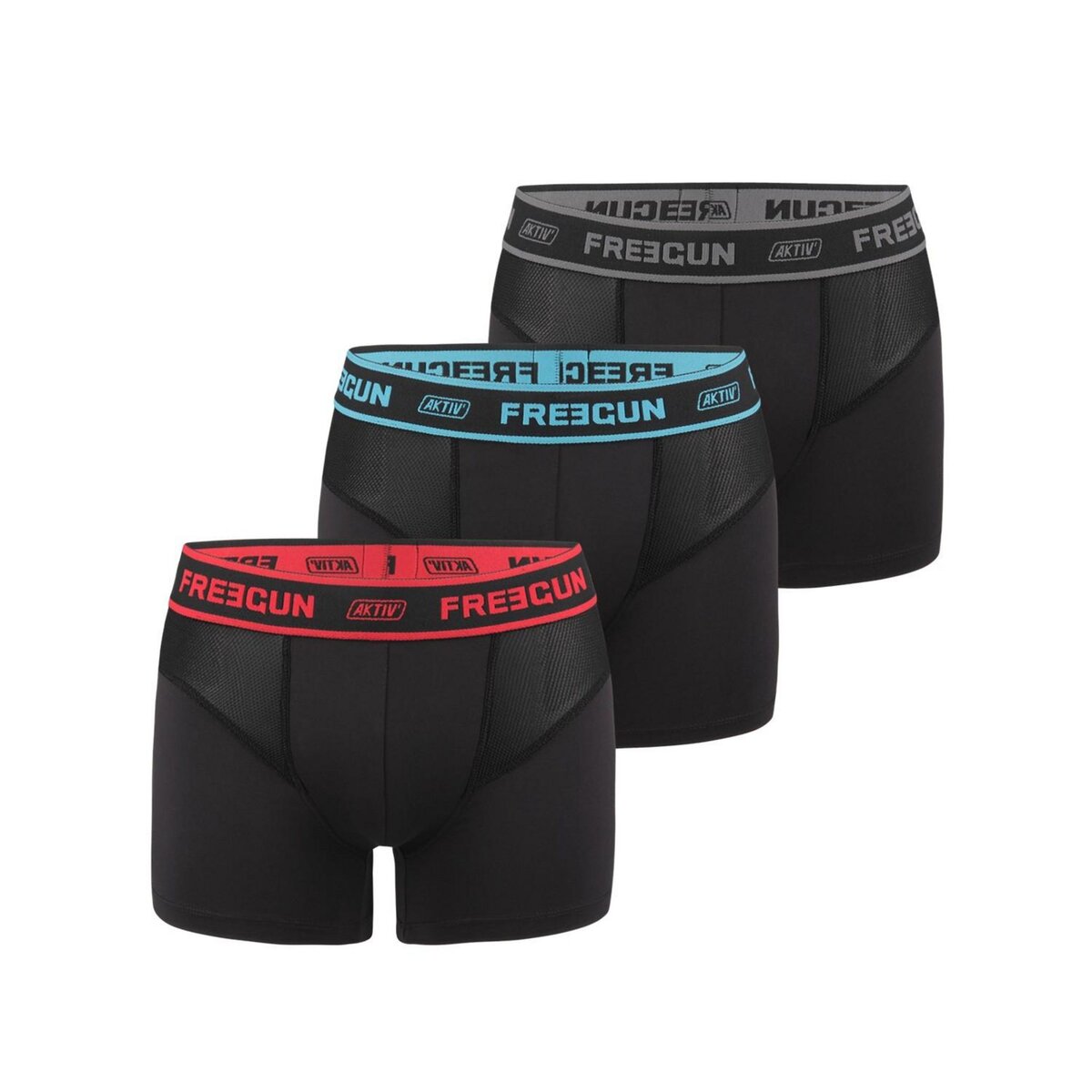 FREEGUN Lot de 3 Boxers homme Aktiv Sport