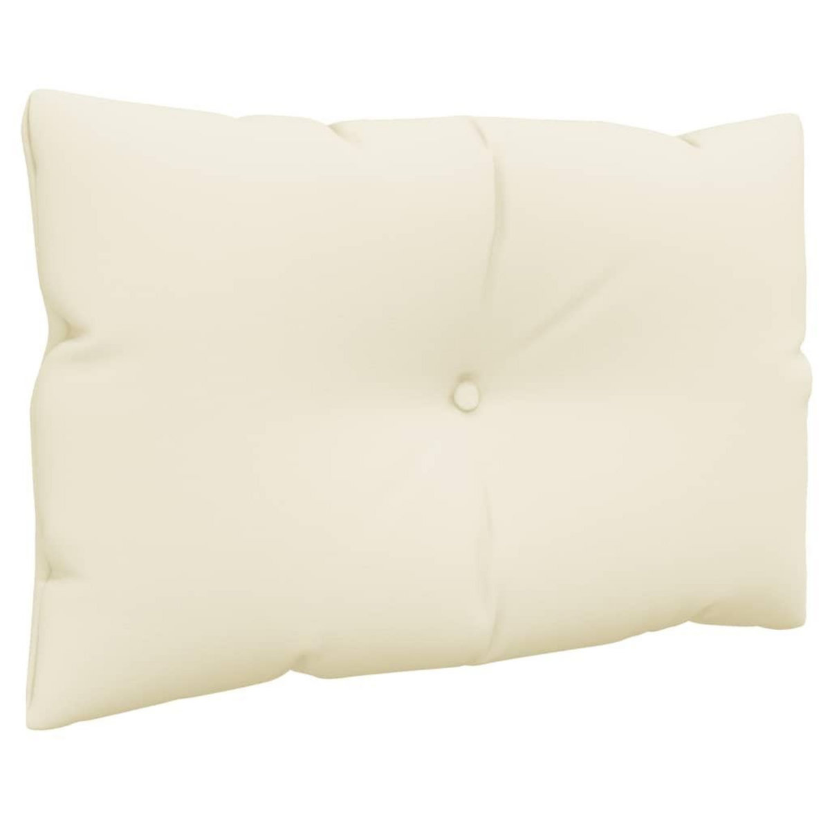 VIDAXL Coussins de palette lot de 2 creme tissu