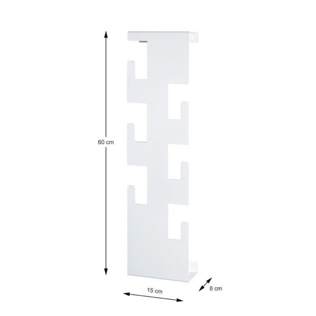 Paris Prix Patère Murale  6 Crochets  60cm Blanc