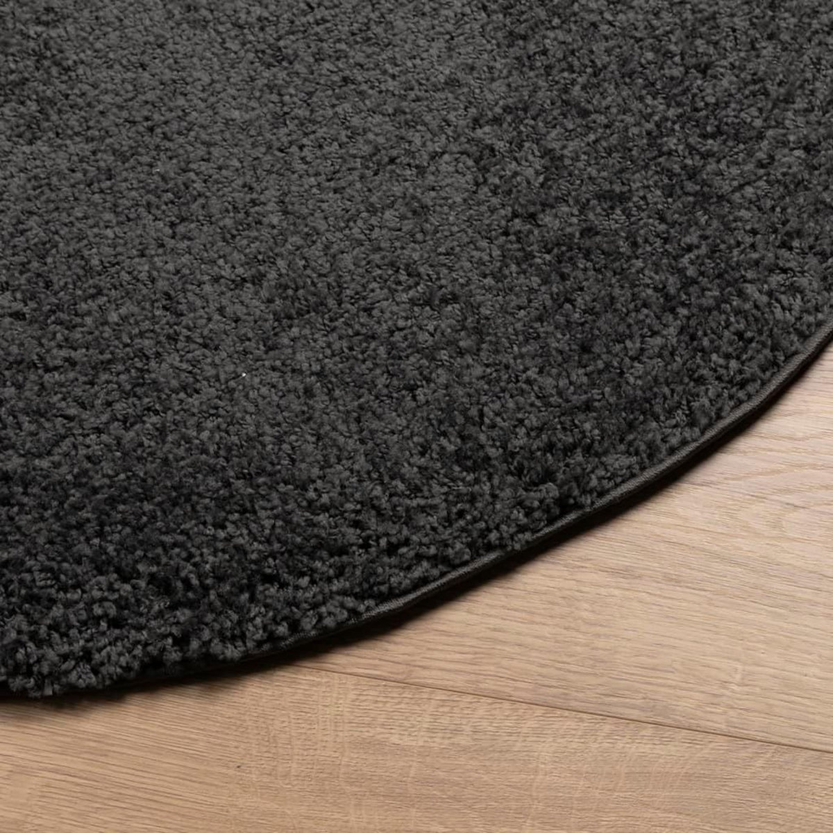 VIDAXL Tapis shaggy PAMPLONA poils longs moderne anthracite Ø 120 cm