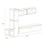 Voir la diapositive 4 : Paris Prix Ensemble Meuble TV  Blox XIII  245cm Blanc