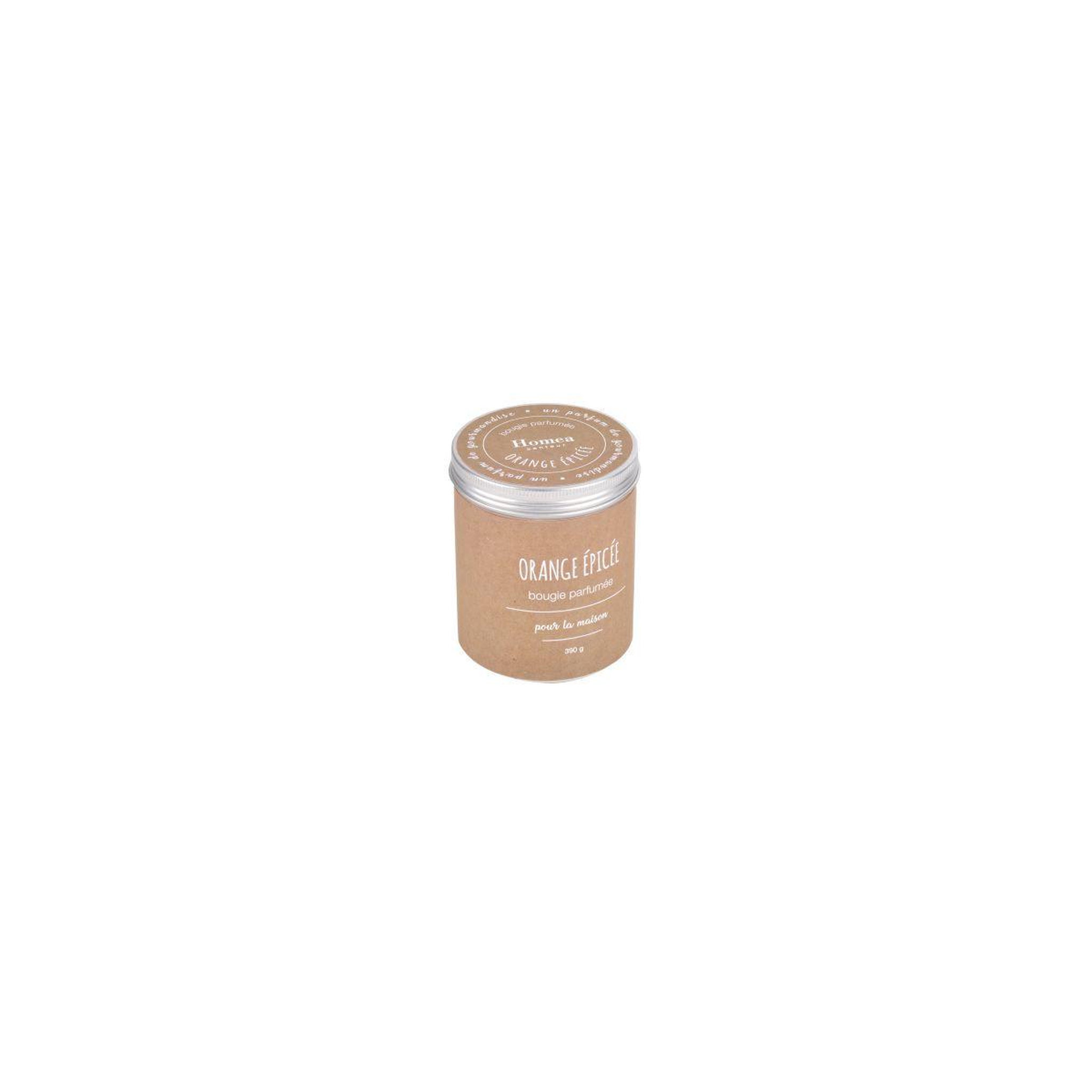 HOMEA Bougie Parfumée  Pot Kraft  10cm Orange Épicée