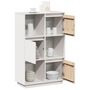 Voir la diapositive 5 : VIDAXL Buffet haut Blanc 74x35x117 cm Bois massif de pin