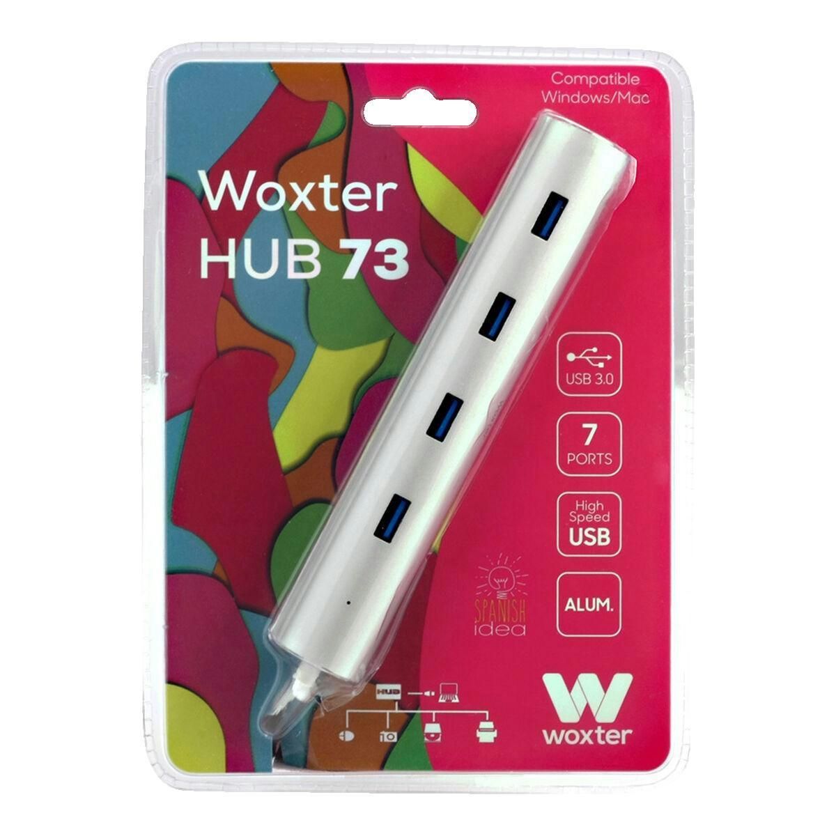 Woxter Hub USB Woxter Hub 73 Argenté 7 ports USB 3.0